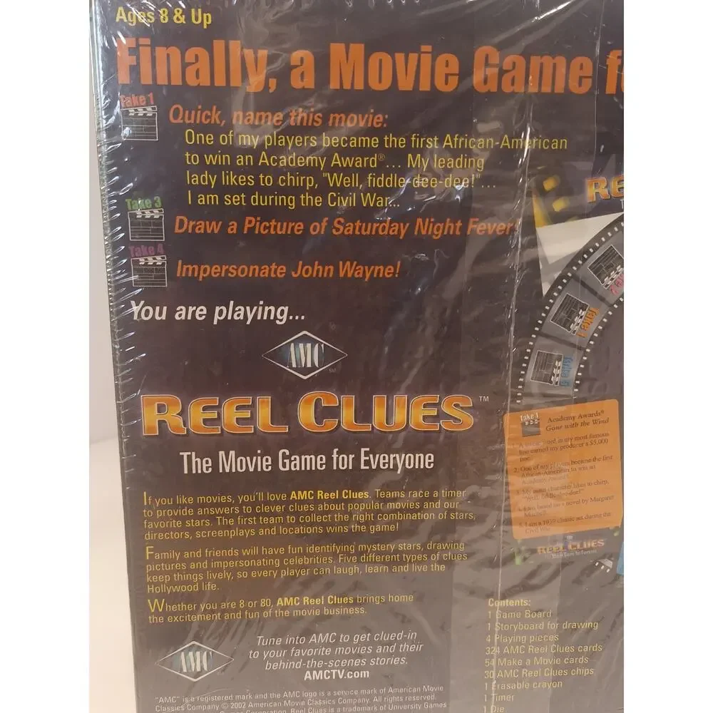 AMC Reel Clues The Movie Game for Everyone Factory Sealed Board Game